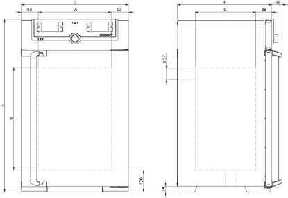 Steriliser SN75plus, natural convection, TwinDISPLAY, 74 l, 20 °C - 250 °C with 2 grids_1383846