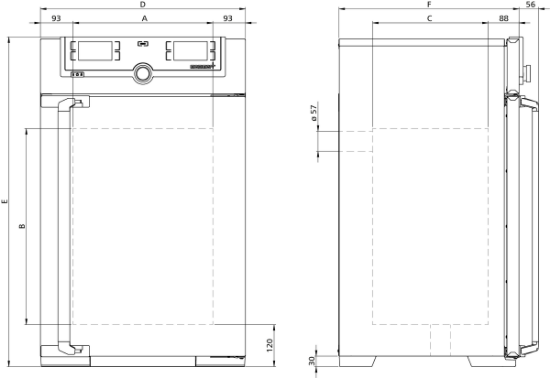 Steriliser SN75plus, natural convection, TwinDISPLAY, 74 l, 20 °C - 250 °C with 2 grids_1383846