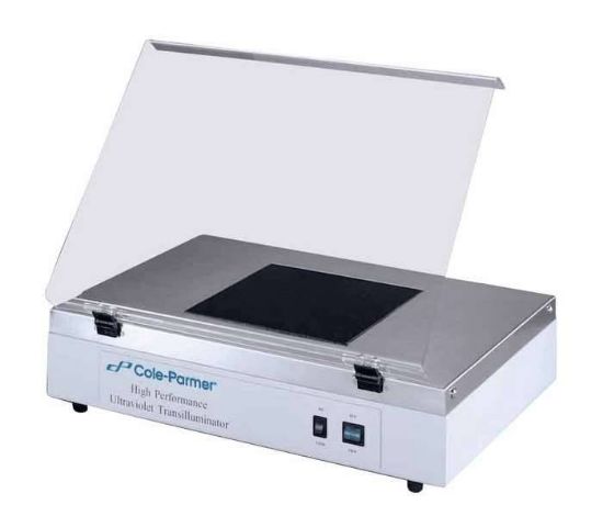 Cole-Parmer 95-0414-02, UV Transilluminator, 8W, 254/302/365nm, 21x26cm filter, 230V; CP Part 97623-38_2232786
