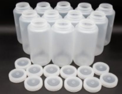 1-liter polypropylene round bottles with caps - quantity 12_1274801