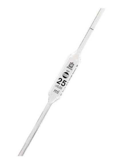 BRAND BLAUBRAND Bulb Pipette, Glass, Class A, 25 mL; 6 pack_1485152