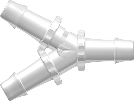 Masterflex Fitting, Polypropylene, Y-Adapter, Hose Barb Union, 3/8" ID; 25/PK_1869025