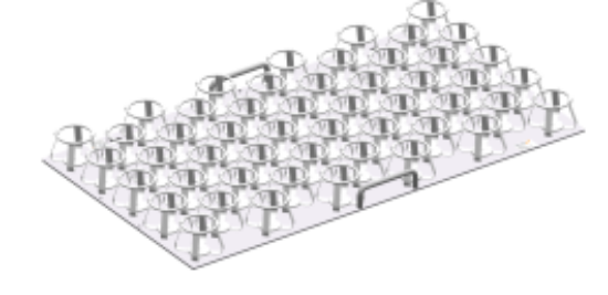 M-Tray for 13 x 2000 mL Erlenmeyer flasks with steel clamps for Multitron/Multitron Standard_2282984