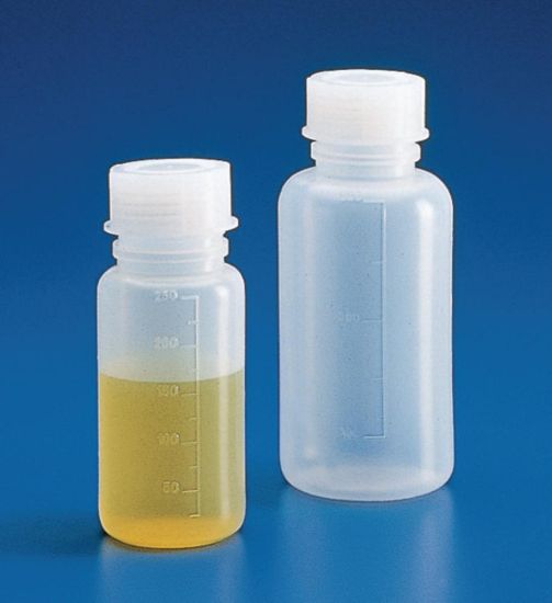 Kartell Wide Mouth Bottles 250 mL PE Graduated with Closure GL 45 (Pack of 10)_1893240