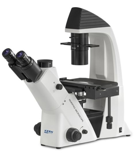Kern Compound Microscope Inverted Trinocular Inf Plan 10/20/40/20PH HWF10x22 30W Halogen_1376997