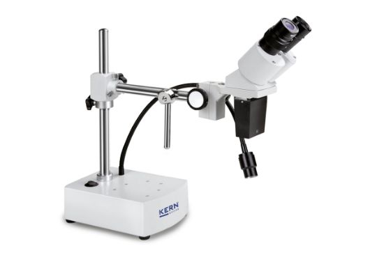 Kern Stereo Microscope Set Binocular 1x; Swivel Arm Stand (Plate), 3W LED Goose Neck_1377030