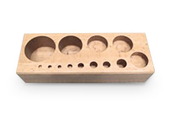 Wood weight case, for nominal values 1 g - 1 kg, for classes M3, for design Cylindrical/compact_1428873