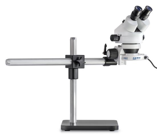 Kern Stereo Zoom Microscope Set, Binocular, Universal Telescopic Arm Stand, 0.7x–4.5x Objectives, 4.5W LED_1429863