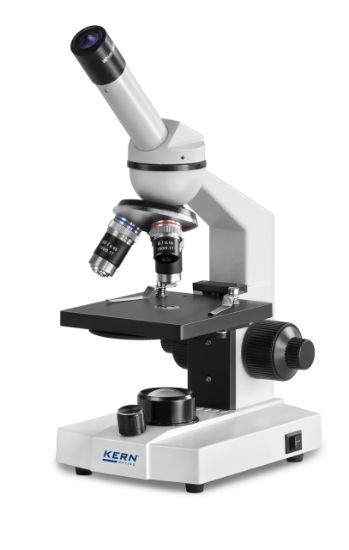 Kern Compound Microscope (School) Monocular Achromat 4/10/40; WF10x18; 0.5W LED, Rechargeable_1537263