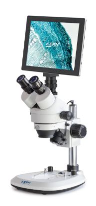 Kern Digital Stereo Microscope Set, 0.7x–4.5x, Pillar Style Stand, Greenough Optics, 3W LED_1537316