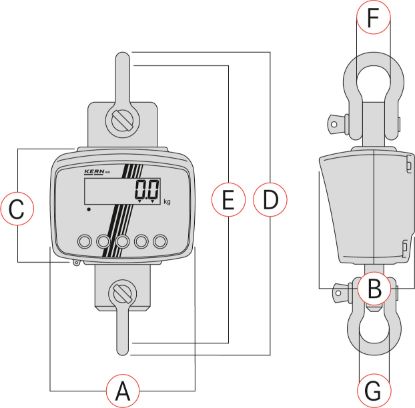 Kern Crane Scale 600 kg, 1500 kg, 3000 kg; 200 g, 500 g, 1000 g_1537421