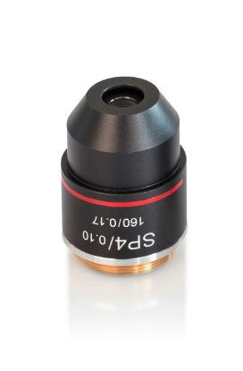 Achromatic objective, E-Plan 4 x /0.1 W.D. (14.5 mm), anti-fungus_1537899