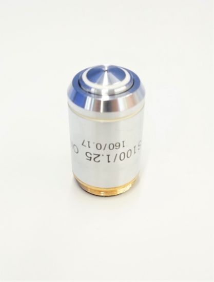 Achromatic objective lens, 100 x /1.25 (oil) (sprung) W.D. (0.2 mm)_1667687