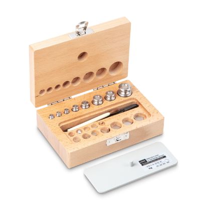 Kern F2 Weight Set, 1 mg–50 g, Finely Turned Stainless Steel, OIML Certified, in Wooden Box_1137700