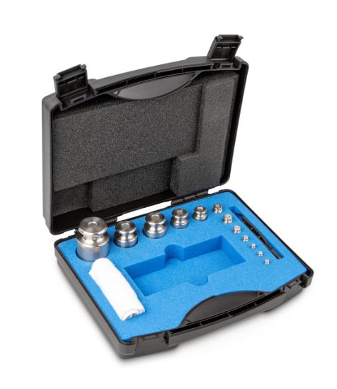 Kern F2 Weight Set, 1 g–500 g, Finely Turned Stainless Steel, OIML Certified, in Plastic Carrying Case_1150042