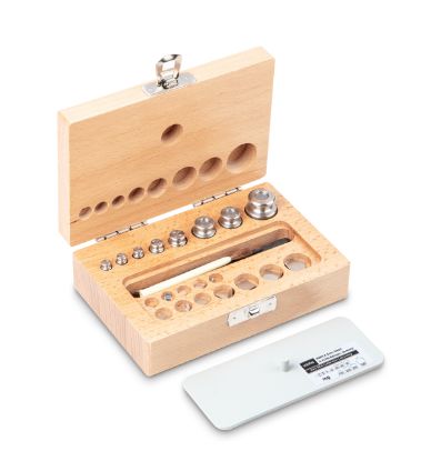 KERN M1 Set of Weights, 1 mg – 50 g, Stainless Steel, Finely Turned, Wooden Box_1143029