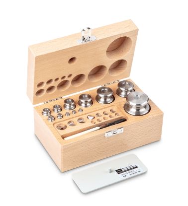KERN M1 Set of Weights, 1 mg – 500 g, Stainless Steel, Finely Turned, Wooden Box_1143028