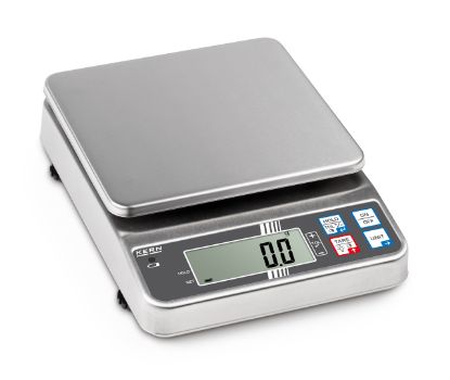 Kern Bench Scale, 1500 g Max, 0.5 g Readability, Stainless Steel, Waterproof Sealing, Compact Design_1189920