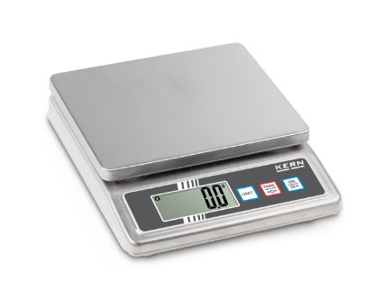 Kern Bench Scale, Compact Stainless Steel, Max 5000 g, Battery Operated, IP65_1196433