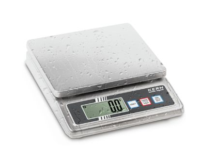 Kern Bench Scale, Compact Stainless Steel, Max 5000 g, Battery Operated, IP65_1196433