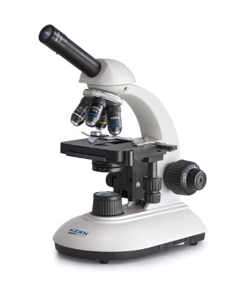 Kern Compound microscope Monocular Achromat 4/10/40/100; WF10x18; 3W LED_1205446