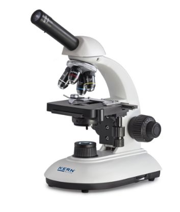 Kern Compound microscope Monocular Achromat 4/10/40/100; WF10x18; 3W LED_1205446