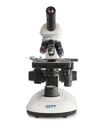 Kern Compound microscope Monocular Achromat 4/10/40/100; WF10x18; 3W LED_1205446