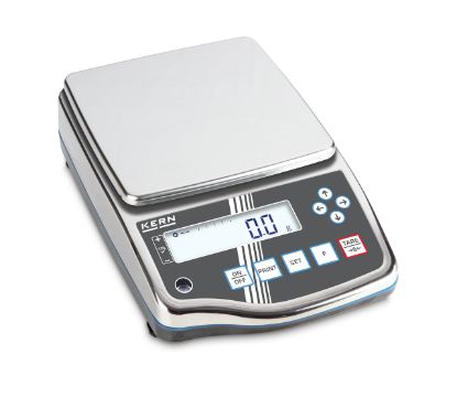 Kern High-Resolution Precision Balance Made of Stainless Steel With IP Protection, 3200 g, 0.1 g, 190×190 mm_1930672