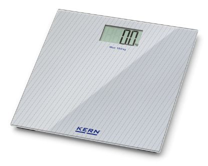 Kern Bathroom Scale, 180 kg, 0.1 kg, Elegant Look Combined with Large, Flat Glass Weighing Plate_2044660
