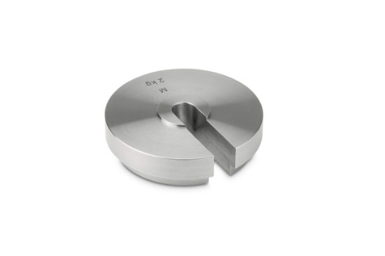Test weight (OIML Class M1, Nominal value 2 kg, Slot weight (Type B), stainless steelfine turned)_2246541