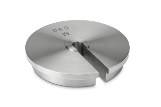 Test weight (OIML Class M1, Nominal value 5 kg, Slot weight (Type B), stainless steelfine turned)_2246547