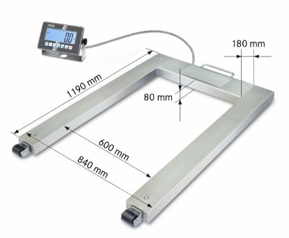 Pallet scale - stainless steel, Weighing range 1500 kg, Readout 0.5 kg_2246841