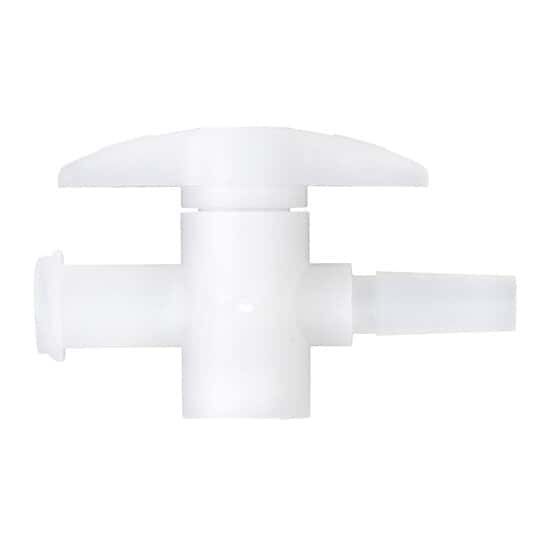 Cole-Parmer 1-Way Stopcock, Natural Kynar PVDF, Locking Male x Locking Male; 10/Pk_2281716