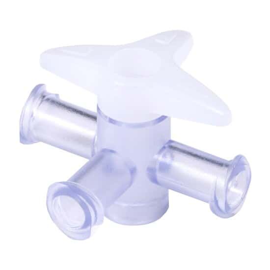 Cole-Parmer 4-Way Stopcock, Gamma-Stable Polycarbonate, Locking Male x Female x Female; 10/Pk_2281750