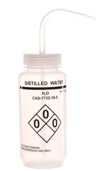 Cole-Parmer Safety Wash Bottle, LDPE, Distilled Water, 500mL (16oz); 6/PK_2283422