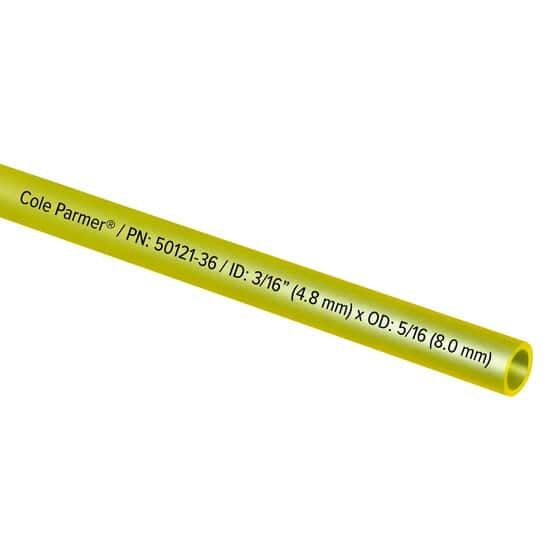 Cole-Parmer 40400325, PVC Fuel and Lubricant Tubing, Yellow, 3/16" ID x 5/16" OD; 25 Ft; CP Part 50121-36_2310122