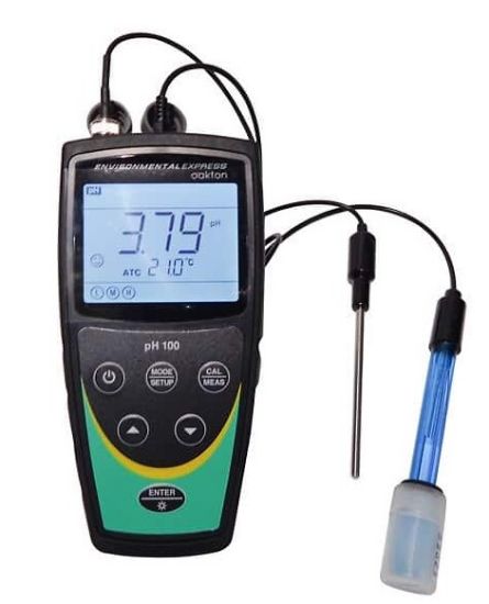 Environmental Express pH 100 Portable pH meter with pH and Temperature Probes_2284400