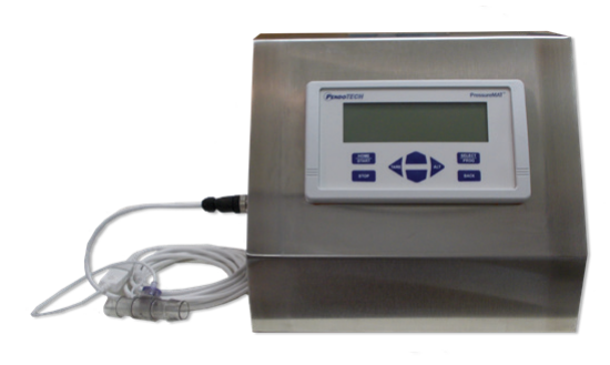 PressureMAT water-tight bench top stainless steel box with water-tight cable connections for PMAT on left side_1922633