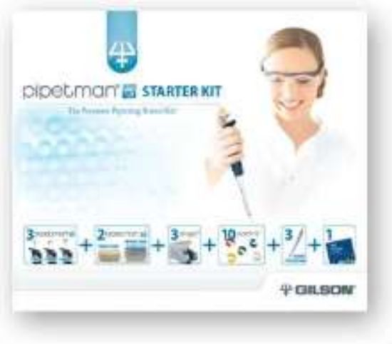 Gilson PIPETMAN G Starter Kit, Pipettes P20G, P200G, P1000G, Manual Air Displacement, D200 TIPACK Pipette Tips, Metal Ejector