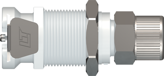 LinkTech 40AC Series Panel Mt. Female Valved 3/8" PTF Natural Acetal Buna N - Min. order 100 pcs_2236184