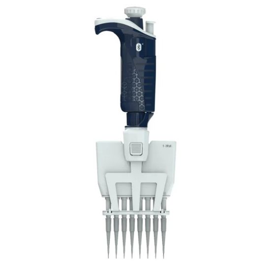 Gilson, PIPETMAN M, P8x20M, 8 Channel Pipette, 1-20 μL, Multichannel, Electronic Air Displacement, Adjustable Volume, Non-Connected_1198542