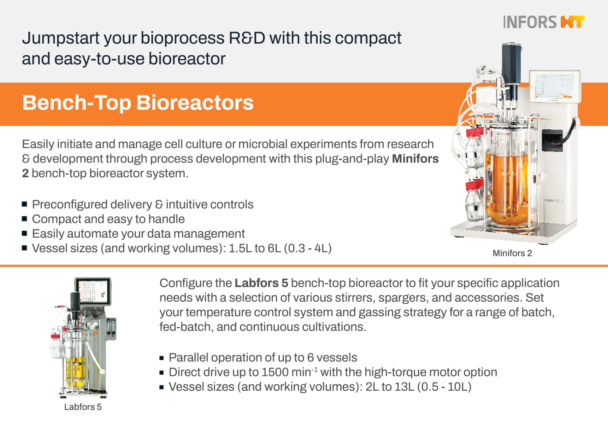Infors HT Minifors 2 Benchtop Bioreactor