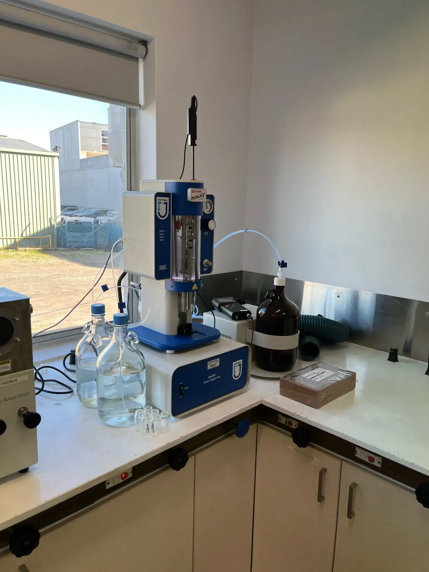 Cannon MiniAV automated kinematic viscometer installed at an Australian manufacturing facility by John Morris Group