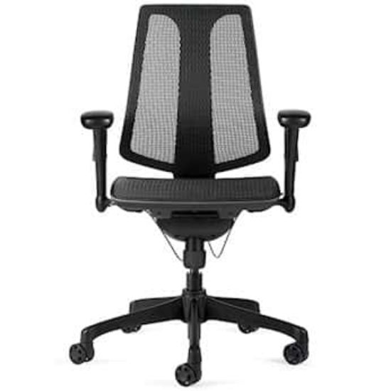 evco Modern Mesh Chair with Contoured Backrest and Lumbar Support ...