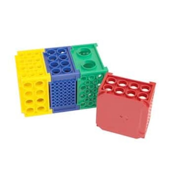 Cole-Parmer Essentials 4-Way Revolver Workstation Tube Rack, PP, Assorted Colors; 1/PK_1910670