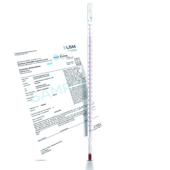 1042371/04/3P - Precision thermometer -10...+100°C in 1°C stem type capillary: yellow back round indicator liquid: spec.red, immersion: total. length: 305 mm_1513414