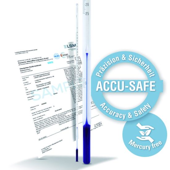 1202018S/04/3P - ASTM precision thermometer S18C +34...+42°C stem type, total length 300 mm, blue filling, including DAkkS calibration certificate with 3_1513429