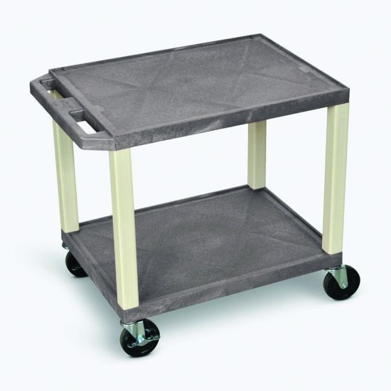 Laboratory trolley WTLK 26 grey, 2 trays, 46x61x66cm | John Morris Group