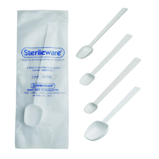 BEL-ART - Sampling Spoons - PS, Sterile, White, Capacity: Approx. 4 ...