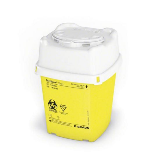 Medibox® 2.4 l needle sampler height (incl. lid) 20 cm, max.fill volume ...